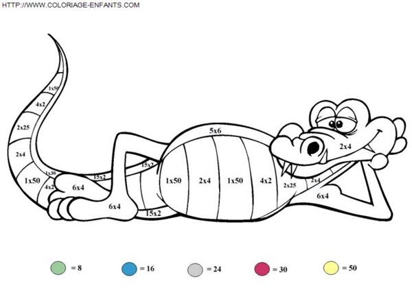 Multiplicaciones mediante dibujos para colorear - Aprende Lengua de Signos  Española