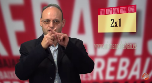 Vocabulario relativo a las rebajas en Lengua de Signos Española